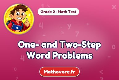 One- and Two-Step Word Problems – Grade 2 math test