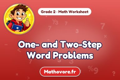 One- and Two-Step Word Problems – Grade 2 math worksheet