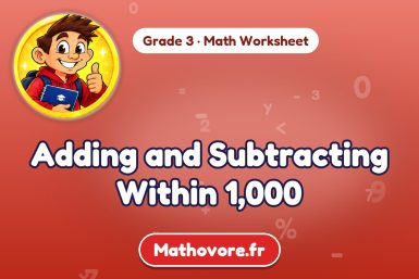 Adding and Subtracting Within 1,000 – Grade 3 math worksheet