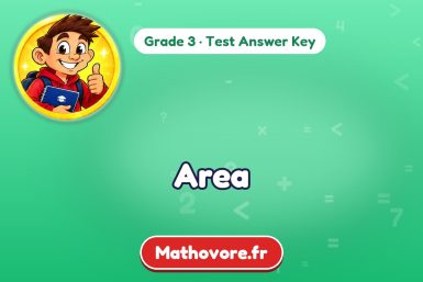 Area – Grade 3 math test answer key