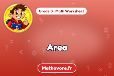 Area – Grade 3 math worksheet