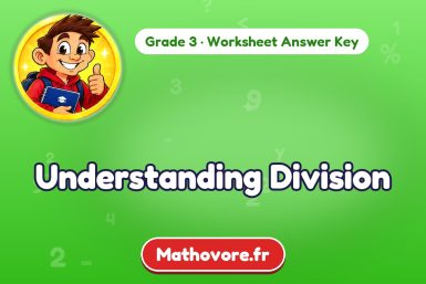 Understanding Division – Grade 3 math worksheet answer key
