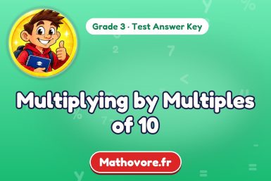 Multiplying by Multiples of 10 – Grade 3 math test answer key