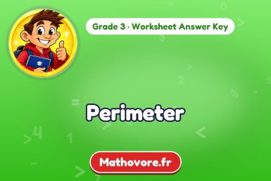 Perimeter – Grade 3 math worksheet answer key