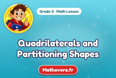 Quadrilaterals and Partitioning Shapes – Grade 3 math lesson
