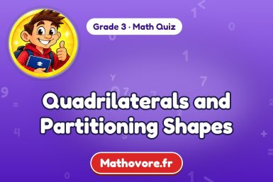 Quadrilaterals and Partitioning Shapes – Grade 3 math quiz