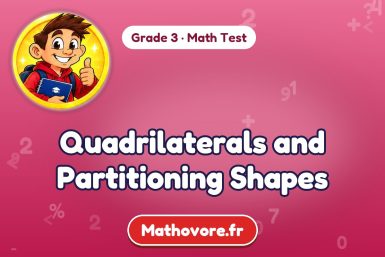 Quadrilaterals and Partitioning Shapes – Grade 3 math test