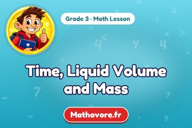 Time, Liquid Volume and Mass – Grade 3 math lesson