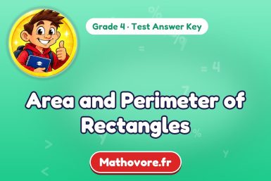 Area and Perimeter of Rectangles – Grade 4 math test answer key