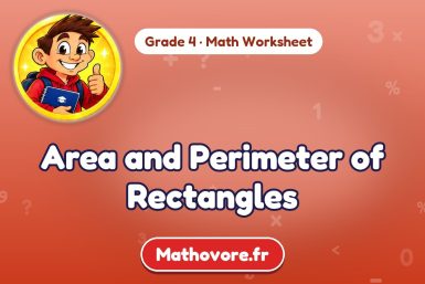 Area and Perimeter of Rectangles – Grade 4 math worksheet