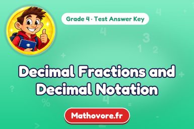 Decimal Fractions and Decimal Notation – Grade 4 math test answer key