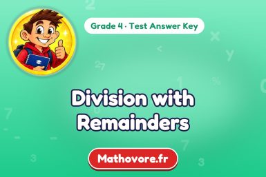 Division with Remainders – Grade 4 math test answer key
