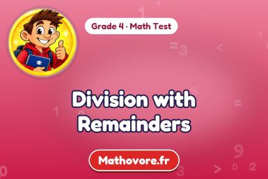 Division with Remainders – Grade 4 math test
