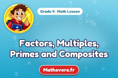 Factors, Multiples, Primes and Composites – Grade 4 math lesson
