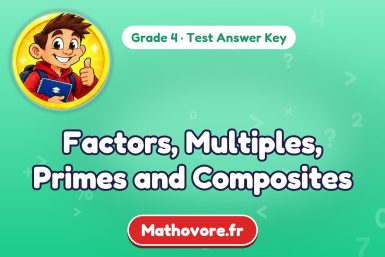 Factors, Multiples, Primes and Composites – Grade 4 math test answer key