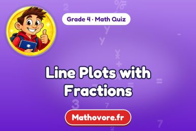 Line Plots with Fractions – Grade 4 math quiz