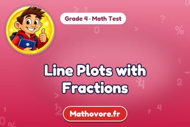 Line Plots with Fractions – Grade 4 math test