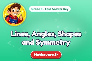 Lines, Angles, Shapes and Symmetry – Grade 4 math test answer key