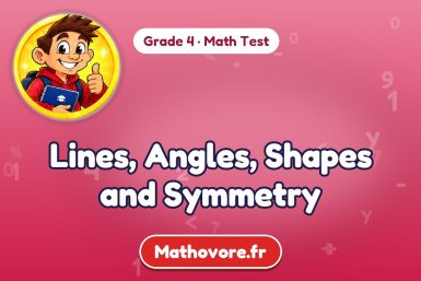 Lines, Angles, Shapes and Symmetry – Grade 4 math test