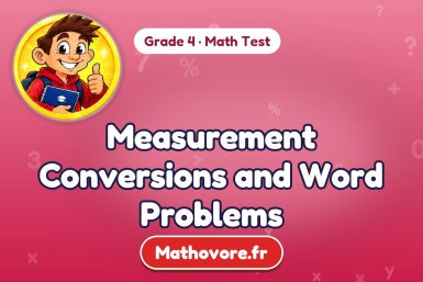 Measurement Conversions and Word Problems – Grade 4 math test