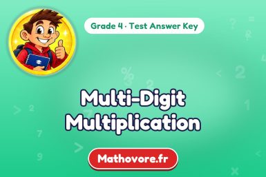Multi-Digit Multiplication – Grade 4 math test answer key