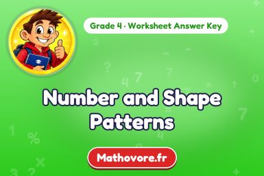 Number and Shape Patterns – Grade 4 math worksheet answer key