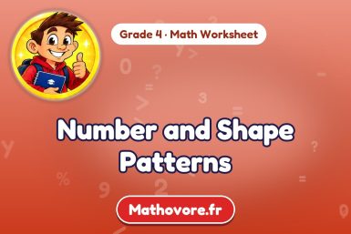 Number and Shape Patterns – Grade 4 math worksheet
