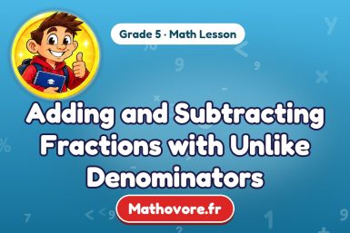 Adding and Subtracting Fractions with Unlike Denominators – Grade 5 math lesson