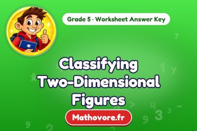Classifying Two-Dimensional Figures – Grade 5 math worksheet answer key