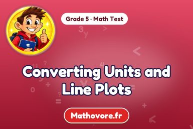 Converting Units and Line Plots – Grade 5 math test