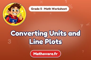 Converting Units and Line Plots – Grade 5 math worksheet