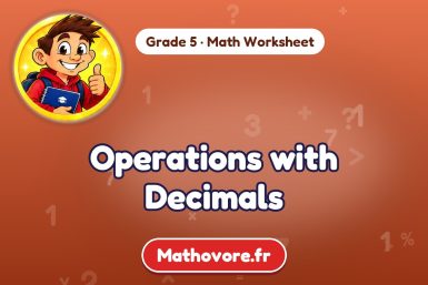 Operations with Decimals – Grade 5 math worksheet