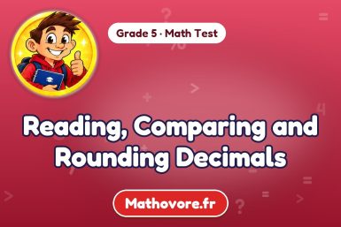 Reading, Comparing and Rounding Decimals – Grade 5 math test