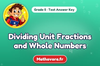 Dividing Unit Fractions and Whole Numbers – Grade 5 math test answer key