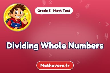Dividing Whole Numbers – Grade 5 math test