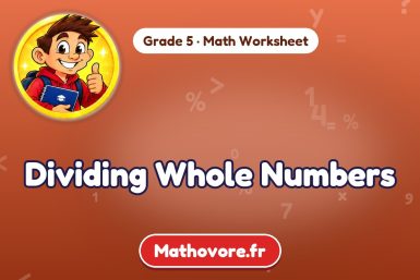 Dividing Whole Numbers – Grade 5 math worksheet