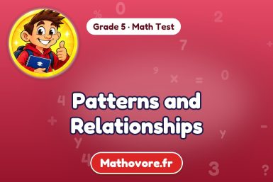 Patterns and Relationships – Grade 5 math test