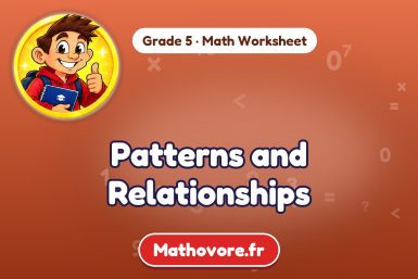 Patterns and Relationships – Grade 5 math worksheet