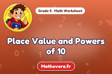 Place Value and Powers of 10 – Grade 5 math worksheet