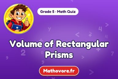 Volume of Rectangular Prisms – Grade 5 math quiz