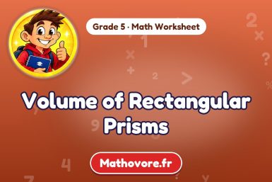 Volume of Rectangular Prisms – Grade 5 math worksheet