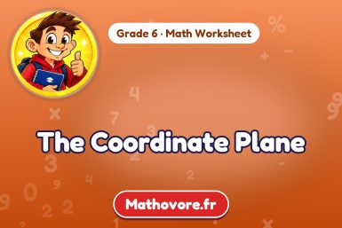 The Coordinate Plane – Grade 6 math worksheet