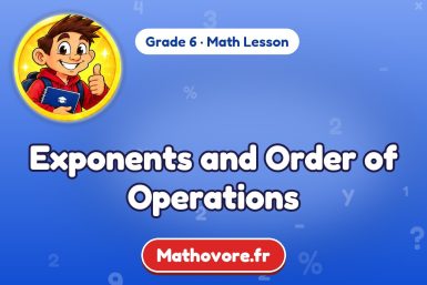 Exponents and Order of Operations – Grade 6 math lesson