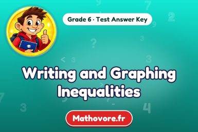Writing and Graphing Inequalities – Grade 6 math test answer key
