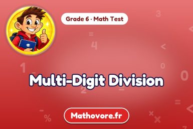 Multi-Digit Division – Grade 6 math test