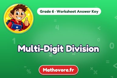 Multi-Digit Division – Grade 6 math worksheet answer key