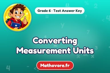 Converting Measurement Units – Grade 6 math test answer key
