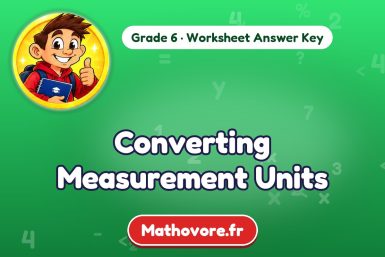 Converting Measurement Units – Grade 6 math worksheet answer key