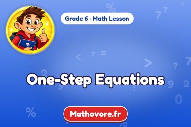 One-Step Equations – Grade 6 math lesson