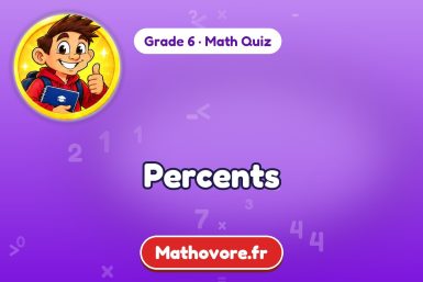 Percents – Grade 6 math quiz